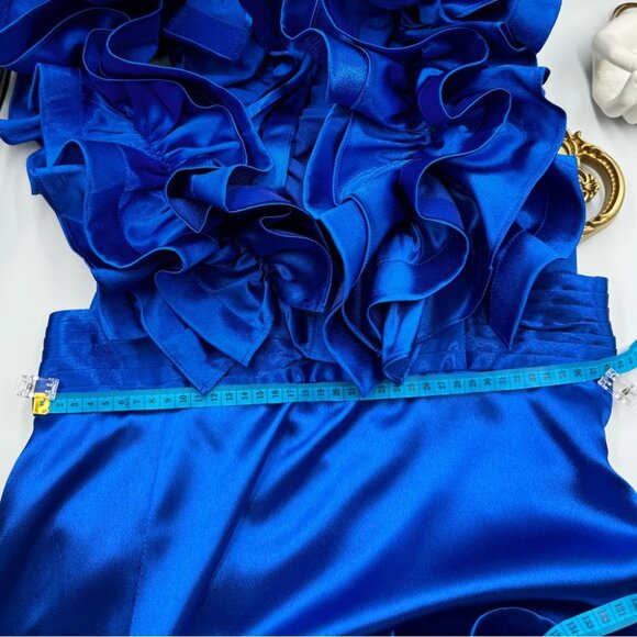 🆕 BRONX & BANCO 🧿 NWOT Aurora Cobalt Blue Gown, Sz L / US 8 - Picture 11 of 15